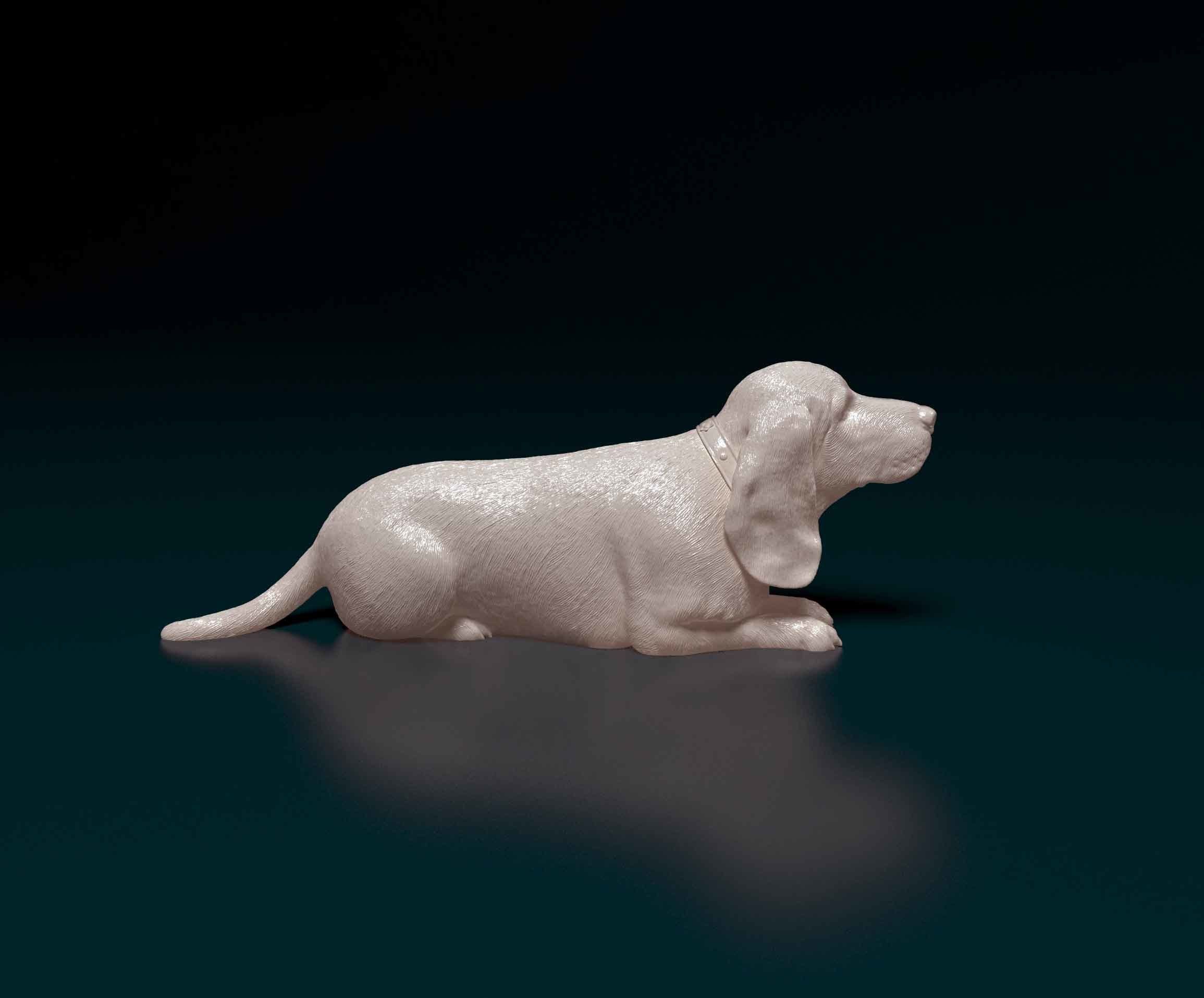 Basset Hound 3D print model_1