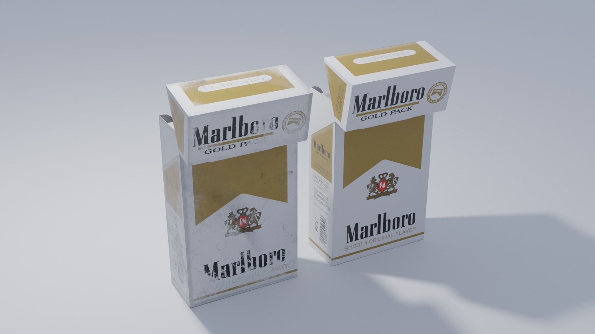 Marlboro Cigarette Box 2 Versions 4K Low-poly 3D model_4