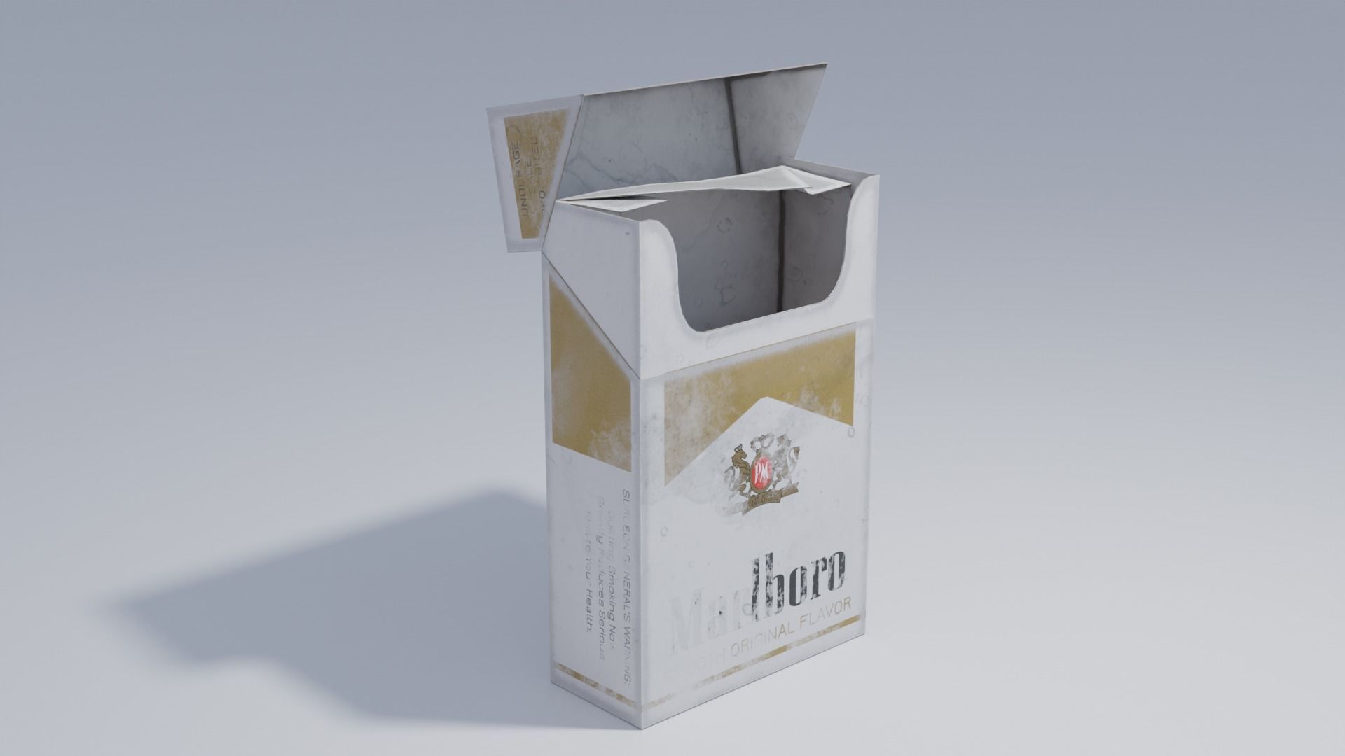 Marlboro Cigarette Box 2 Versions 4K Low-poly 3D model_11