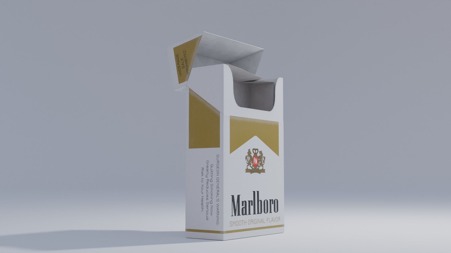 Marlboro Cigarette Box 2 Versions 4K Low-poly 3D model_7