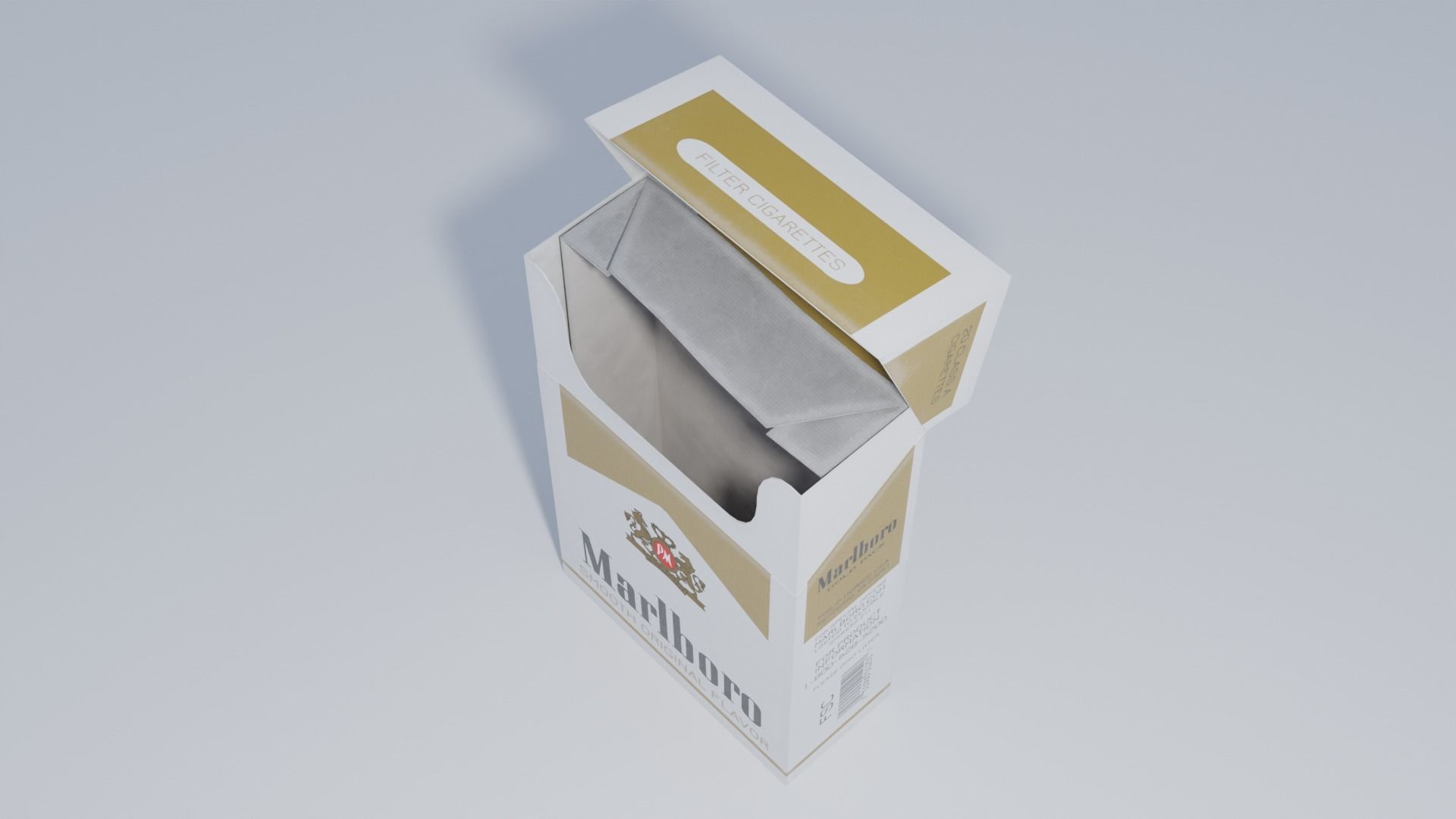 Marlboro Cigarette Box 2 Versions 4K Low-poly 3D model_9