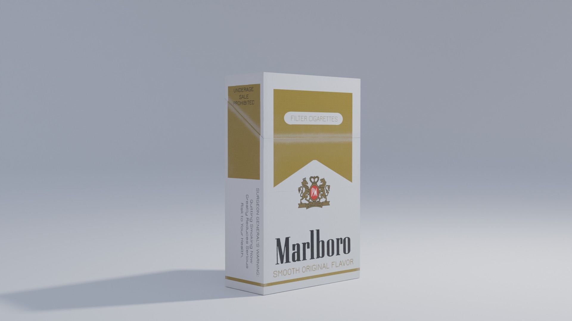 Marlboro Cigarette Box 2 Versions 4K Low-poly 3D model_6