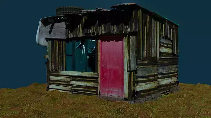 Shanty cabin Free low-poly 3D model