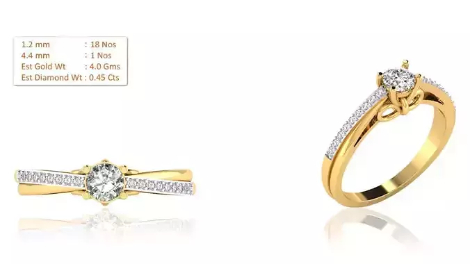 Solitaire Wedding Engagement Ring