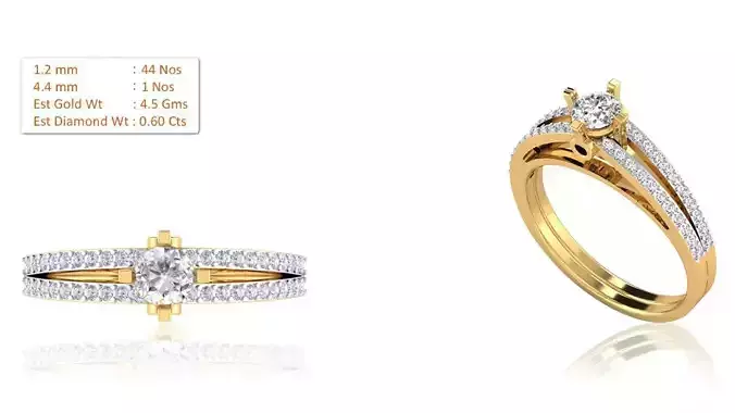 Solitaire Wedding Engagement Ring