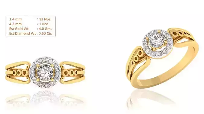 Solitaire Wedding Engagement Ring