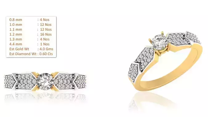 Solitaire Wedding Engagement Ring