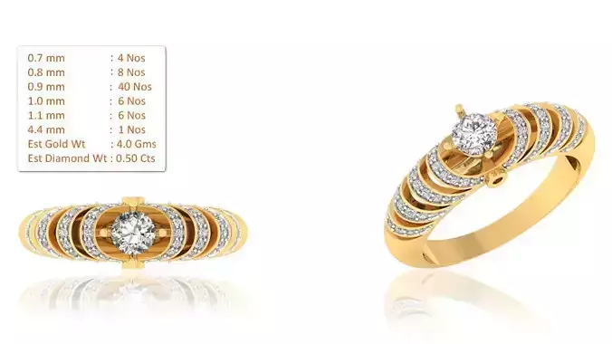 Solitaire Wedding Engagement Ring