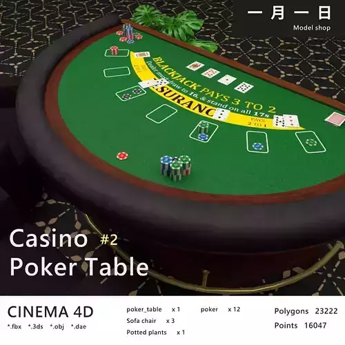  Casino Poker  3D model