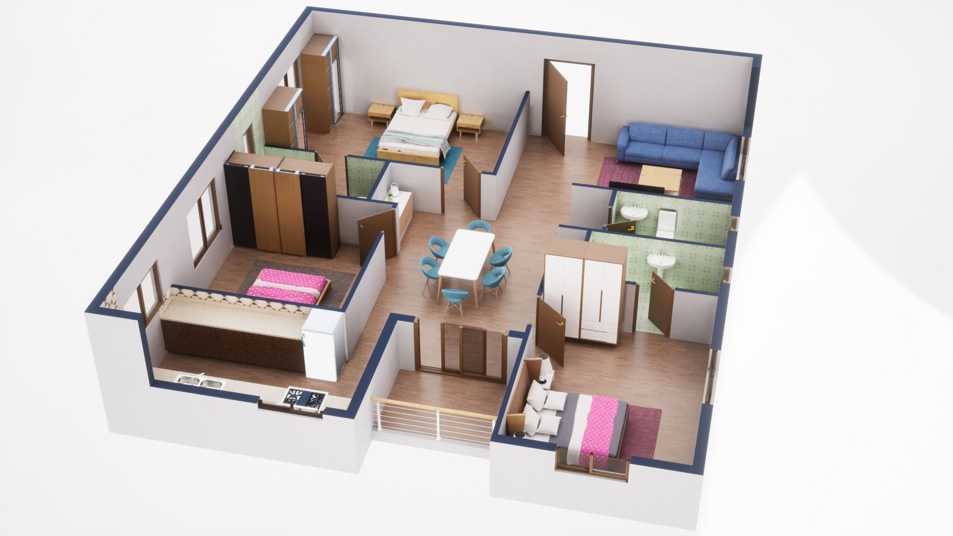 3D Floor Plan Model 49 3D model_1