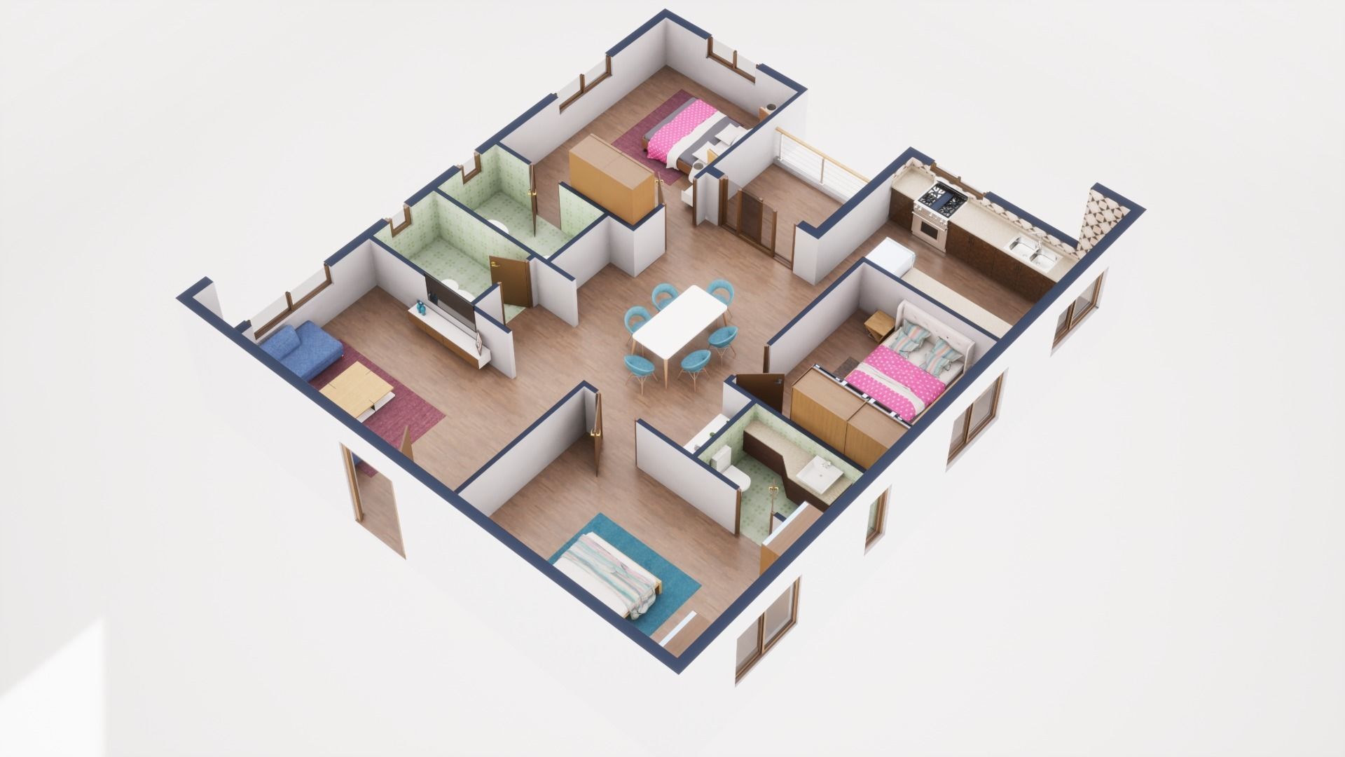 3D Floor Plan Model 49 3D model_3