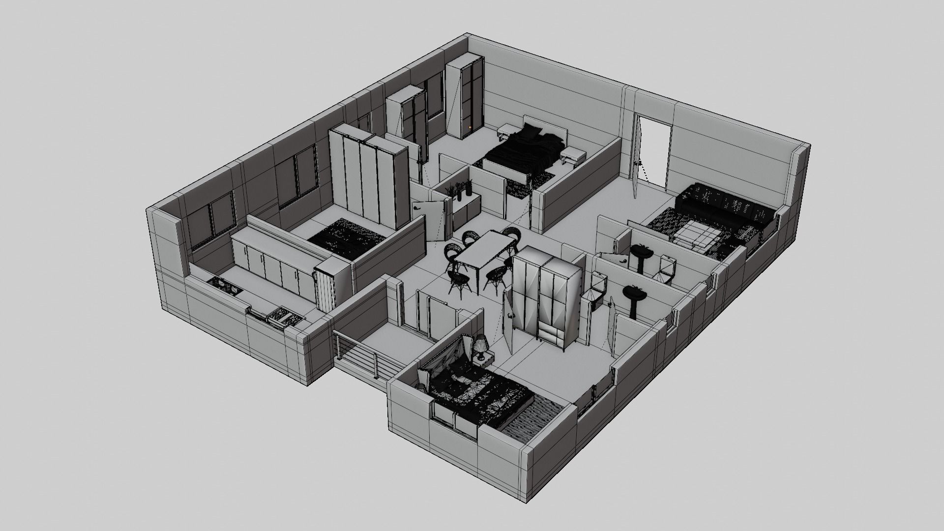3D Floor Plan Model 49 3D model_5
