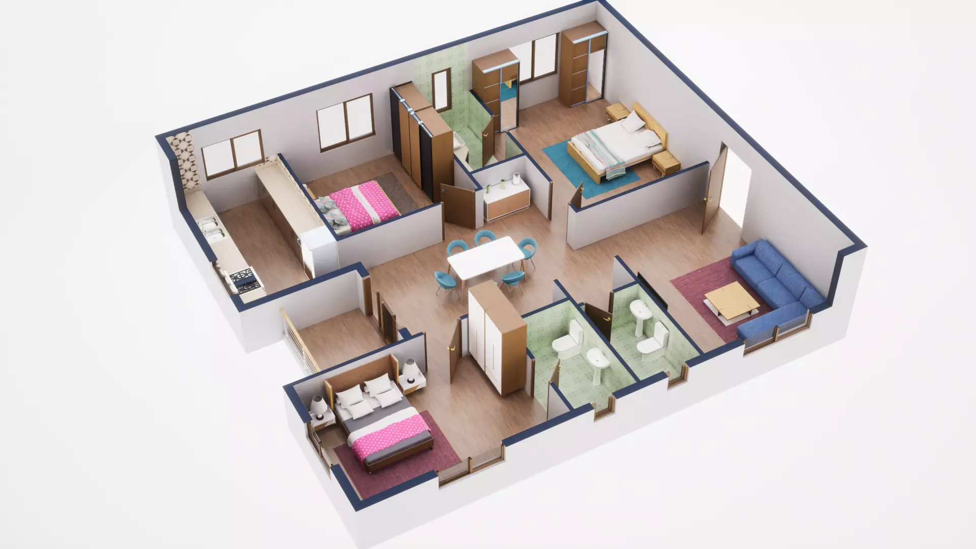 3D Floor Plan Model 49 3D model_0