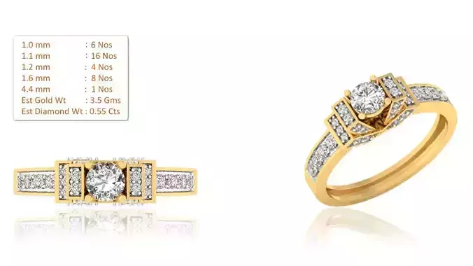 Solitaire Wedding Engagement Ring