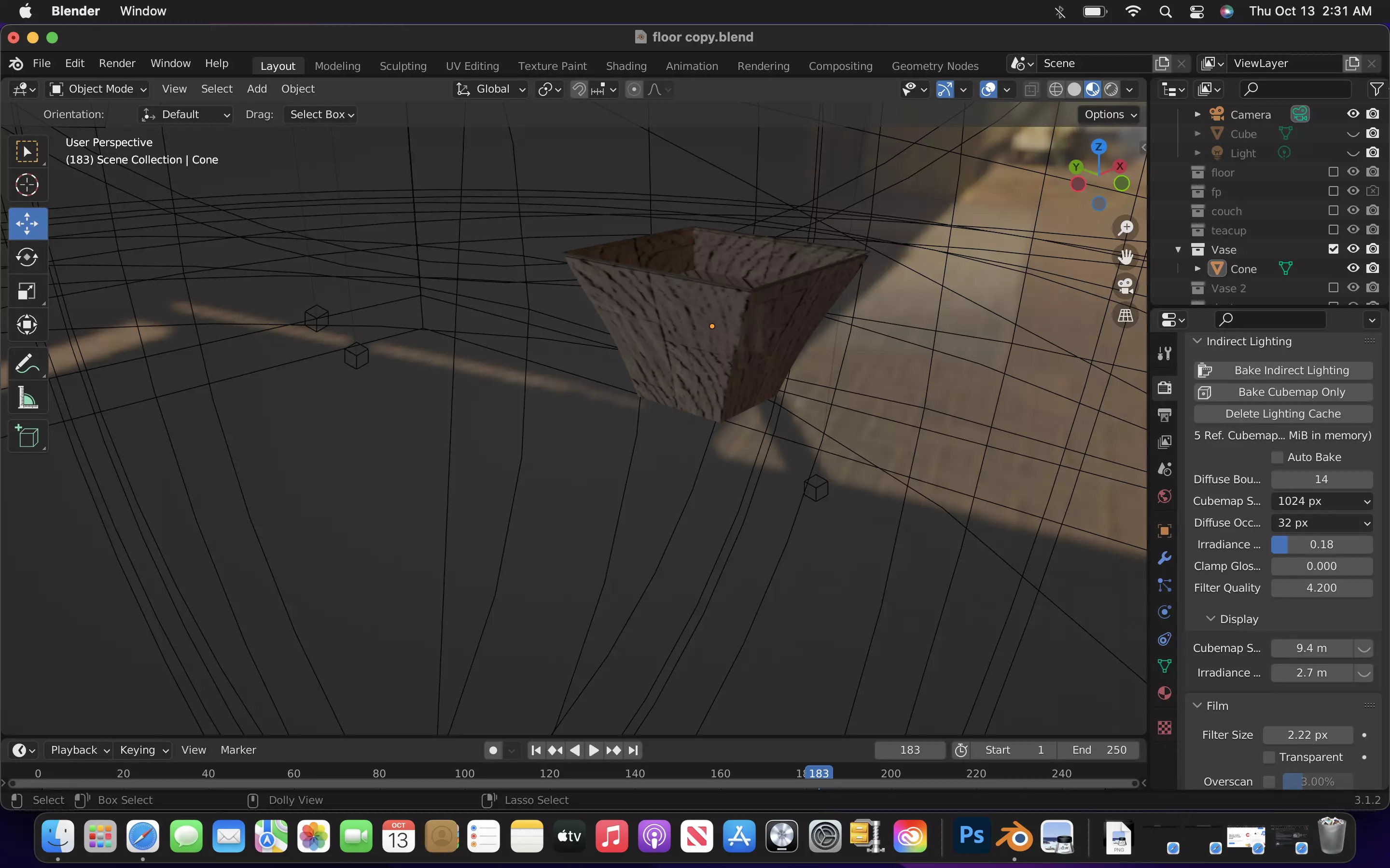 Vase no texture no tree Free low-poly 3D model