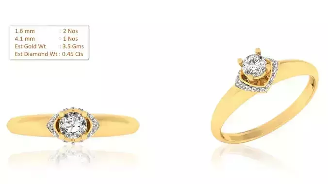 Solitaire Wedding Engagement Ring