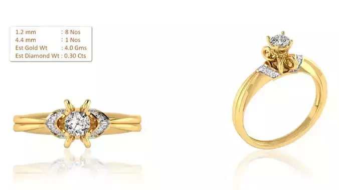 Solitaire Wedding Engagement Ring