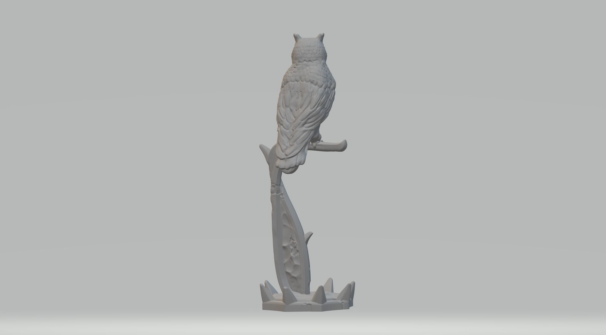 Owl 3D Model statue 3D print model_2