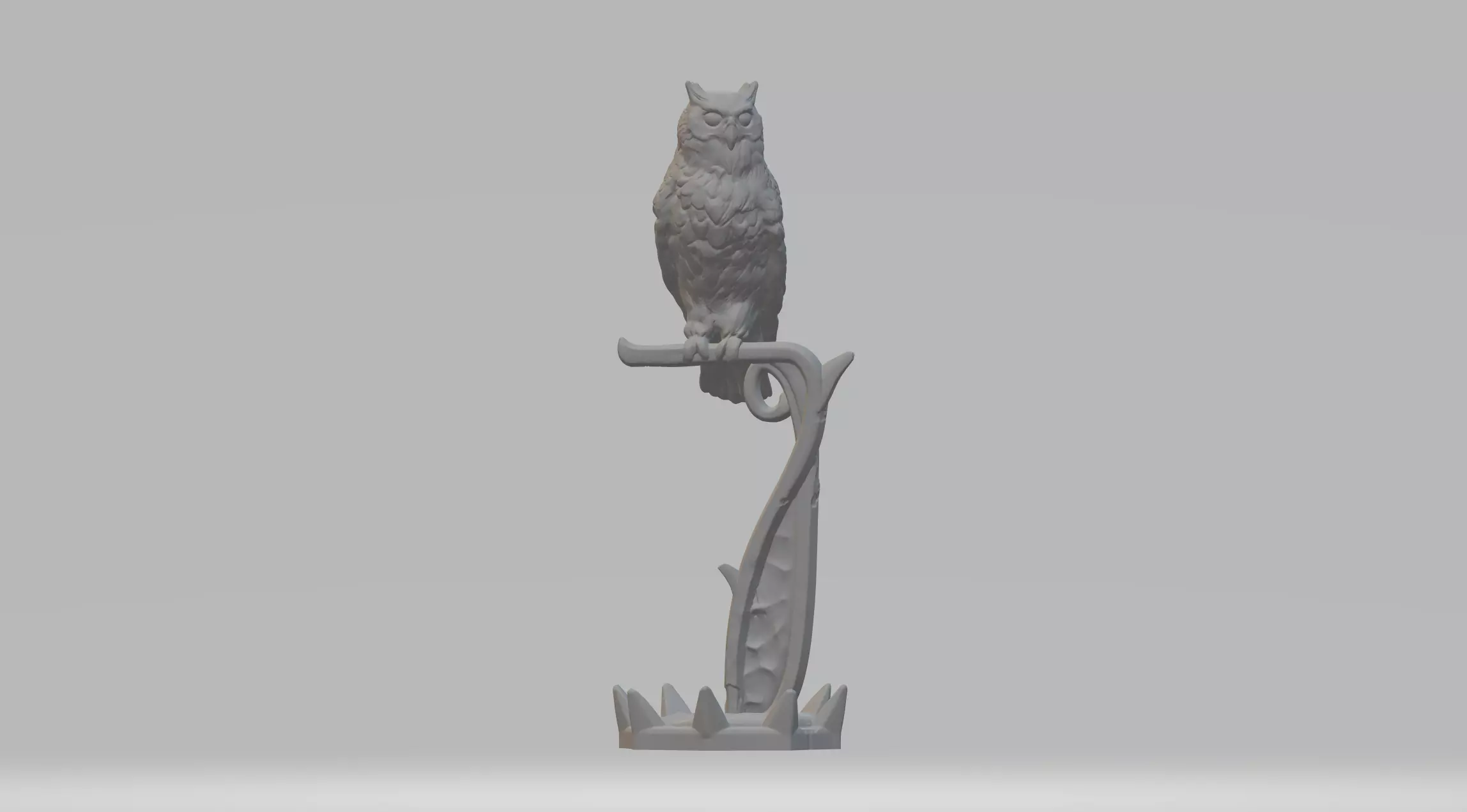 Owl 3D Model statue 3D print model_0