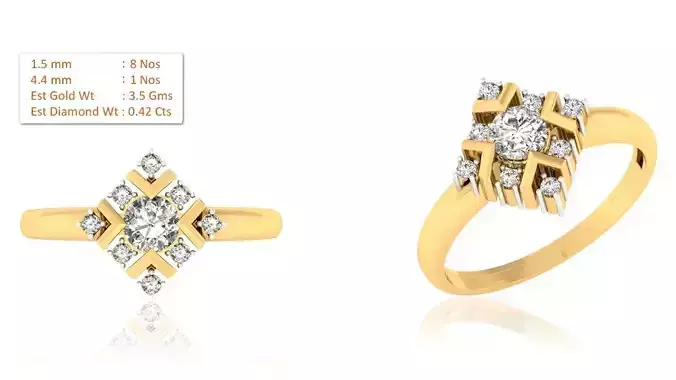 Solitaire Wedding Engagement Ring