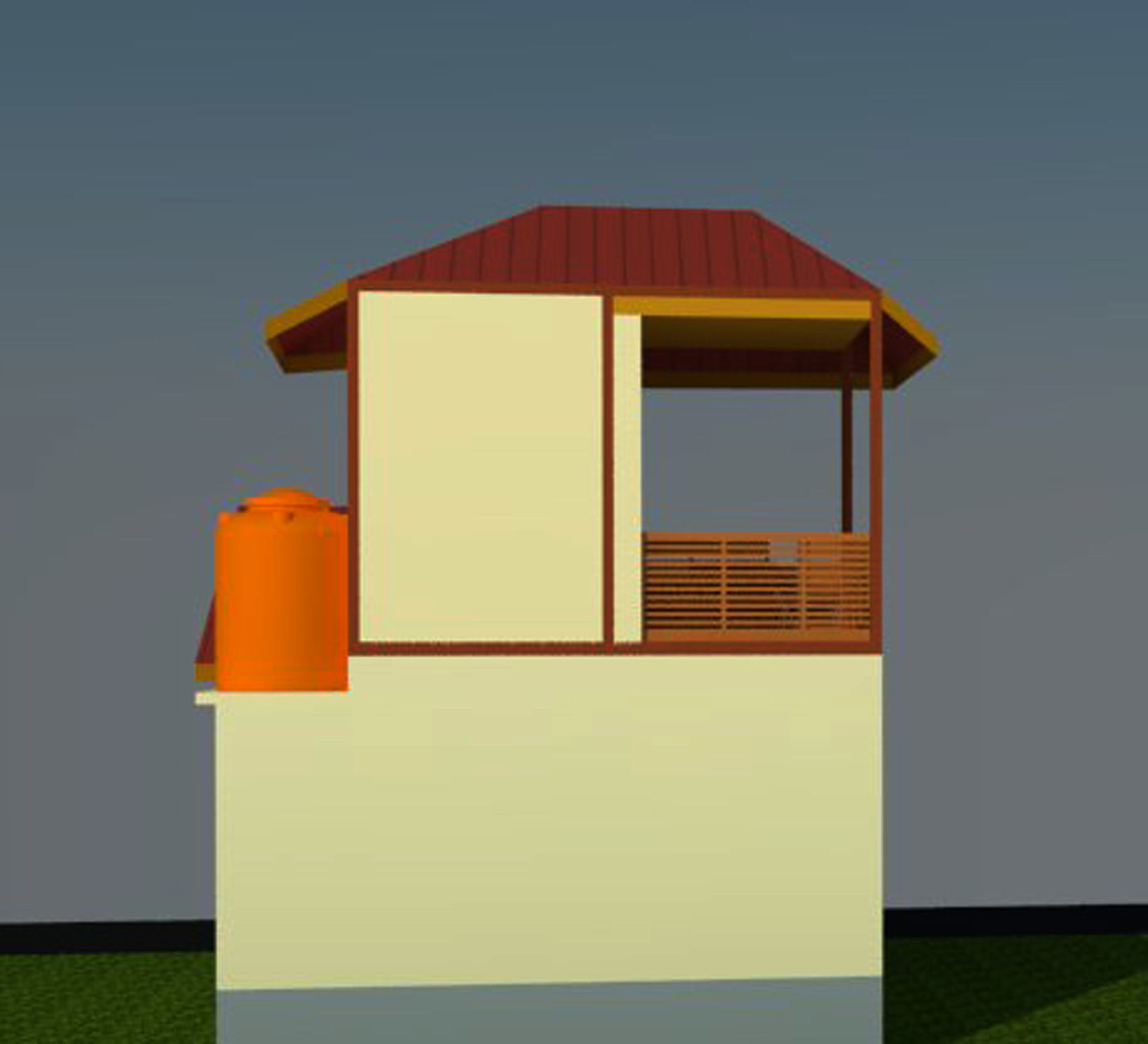 balines moderen house 3D print model_5