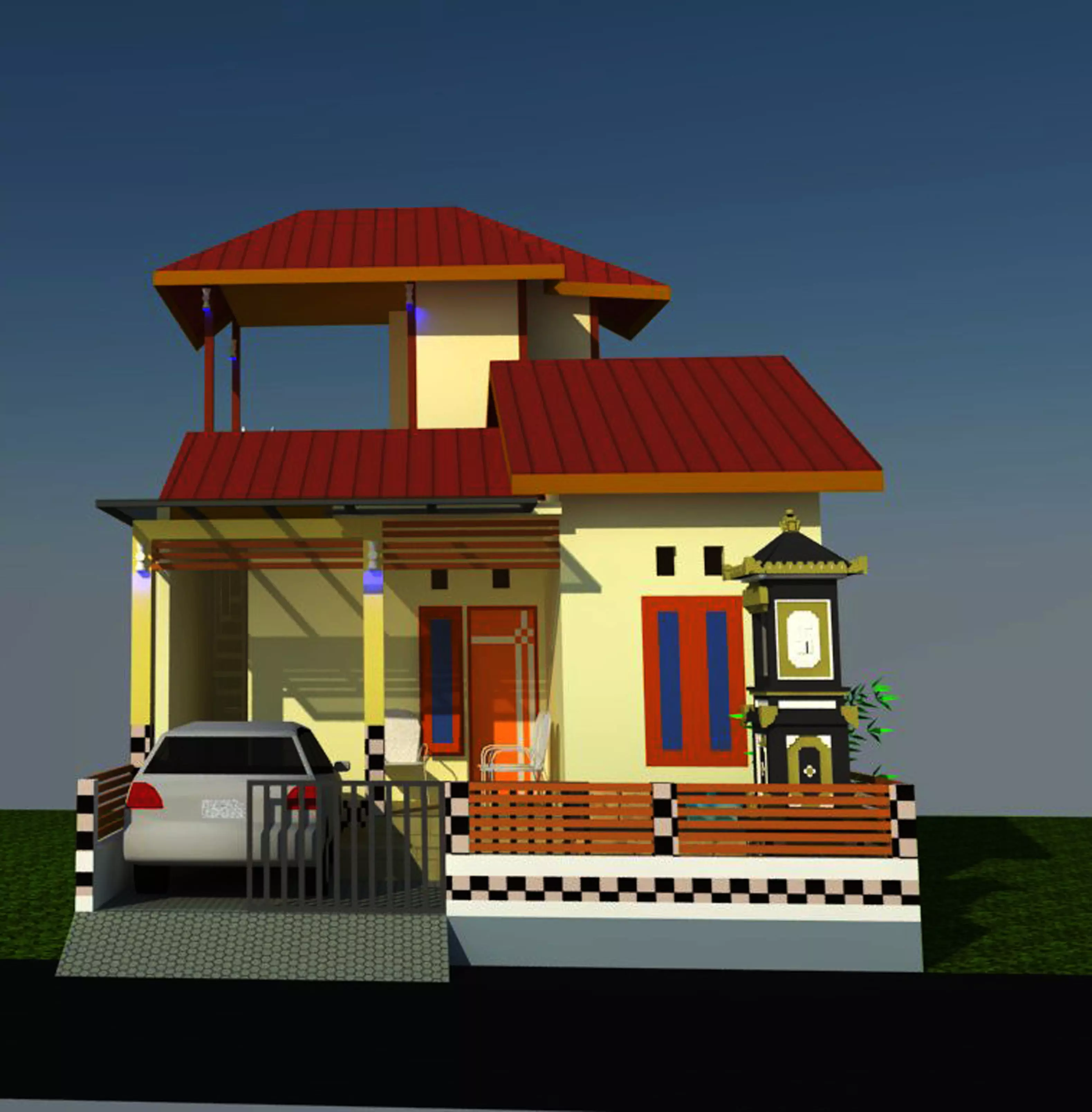 balines moderen house 3D print model_0