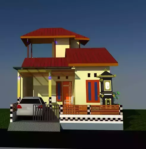 balines moderen house 3D print model