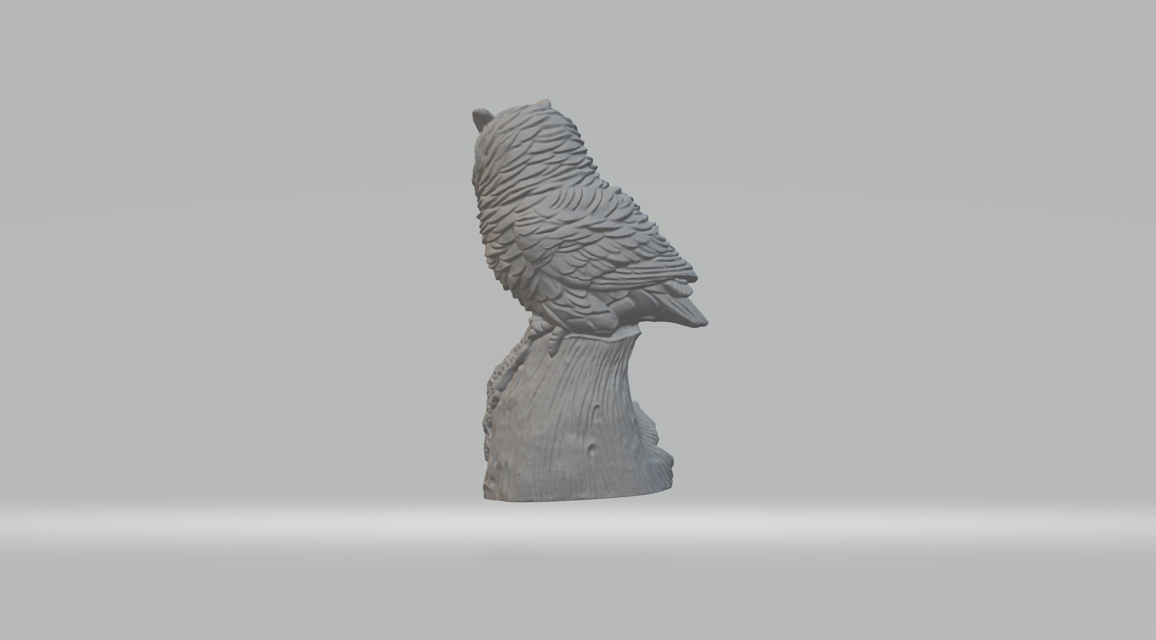 Owl 3D Model statue 3D print model_4