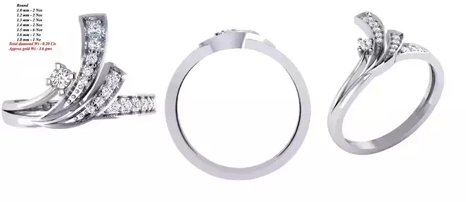 Solitaire Wedding Engagement Women Ring