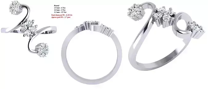 Solitaire Wedding Engagement Women Ring