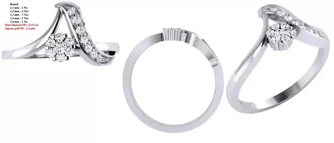 Solitaire Wedding Engagement Women Ring