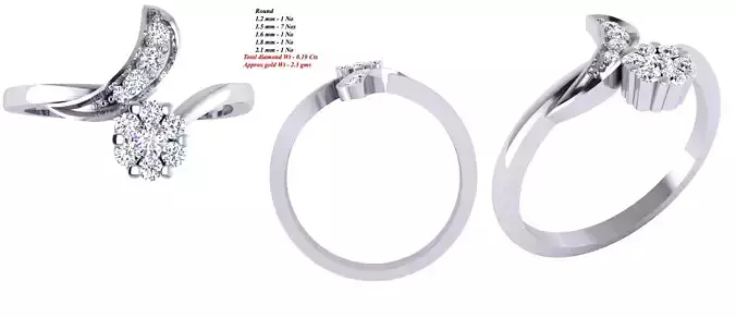 Solitaire Wedding Engagement Women Ring