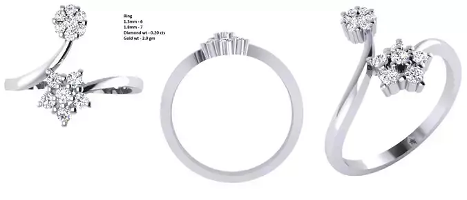Solitaire Wedding Engagement Women Ring 3D print model