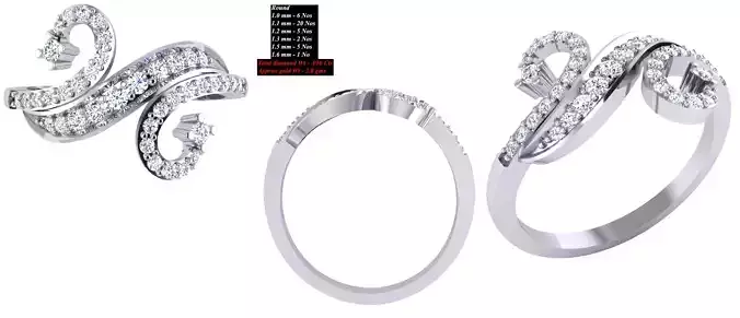 Solitaire Wedding Engagement Women Ring 3D print model