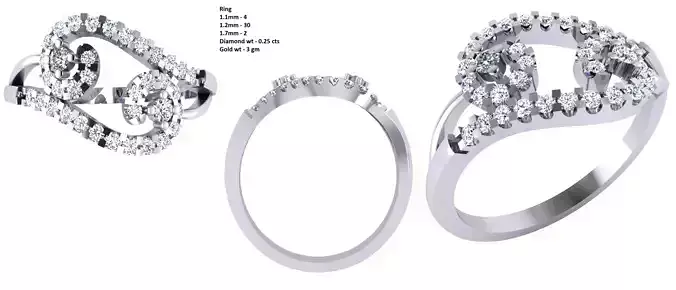 Solitaire Wedding Engagement Women Ring 3D print model