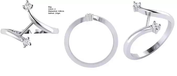 Solitaire Wedding Engagement Women Ring 3D print model