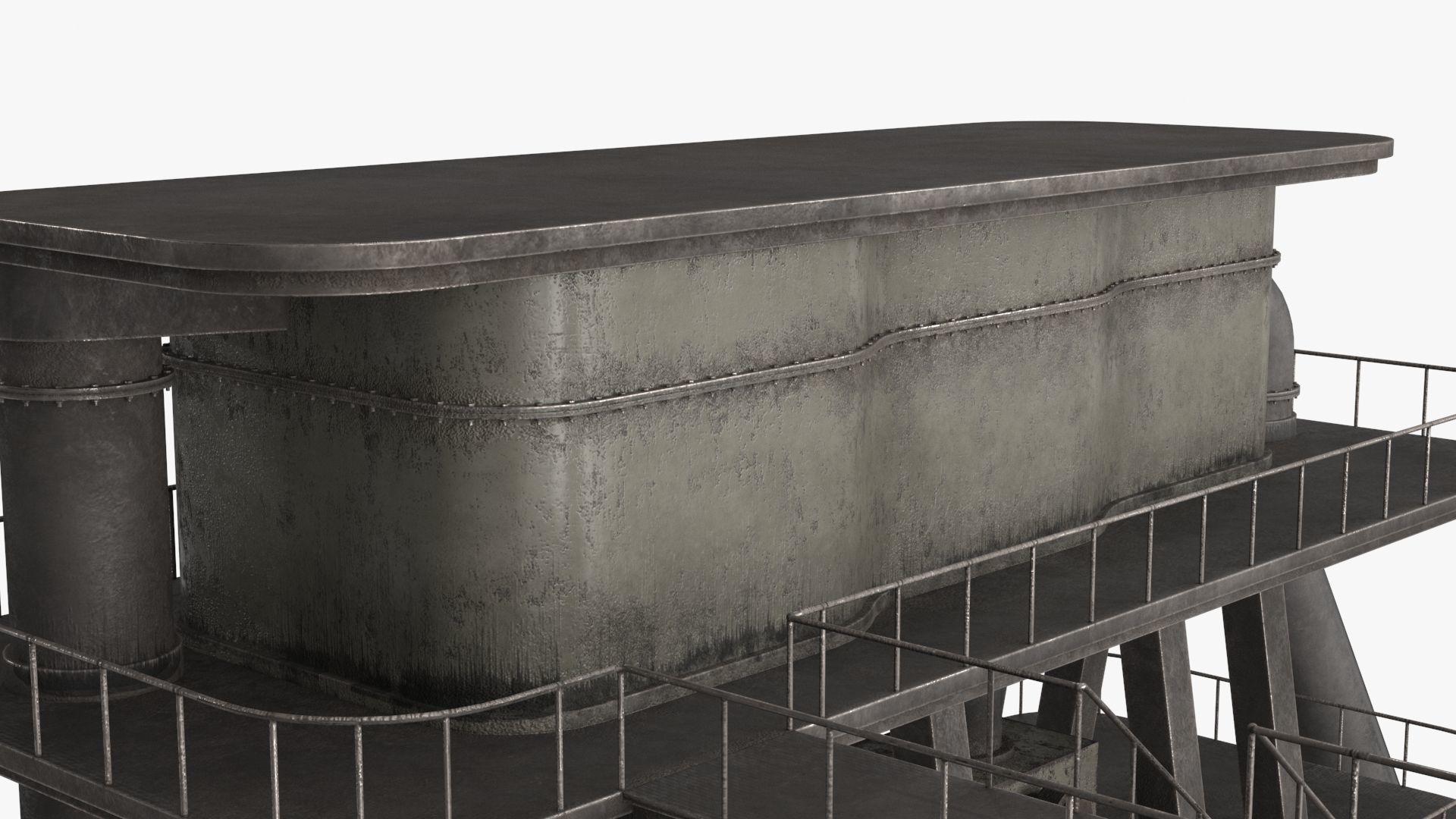 Industrial Pipes v6 Low-poly 3D model_15