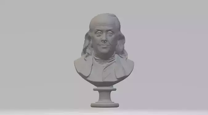 Benjamin Franklin Bust 3D Model 3D print model