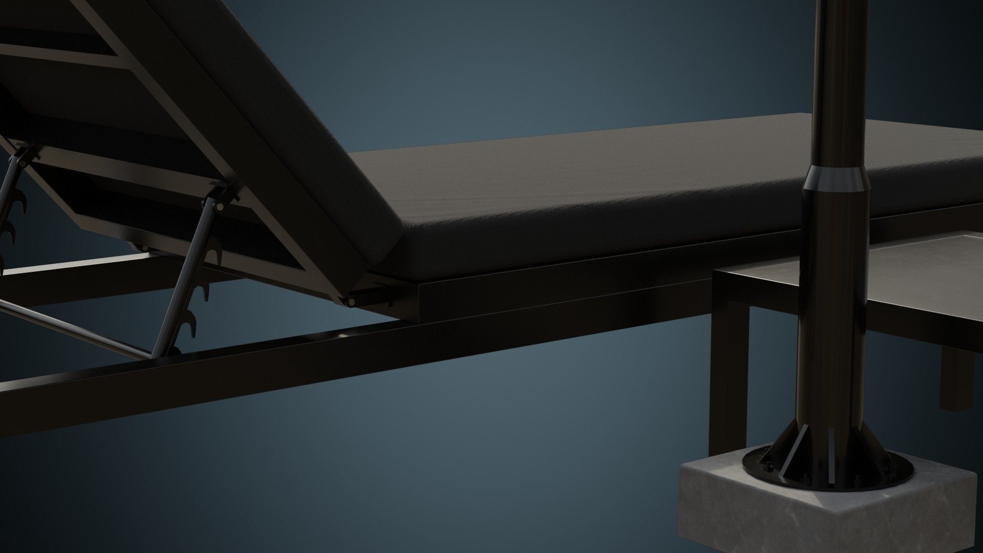 Sun Lounger 2A Low-poly 3D model_8