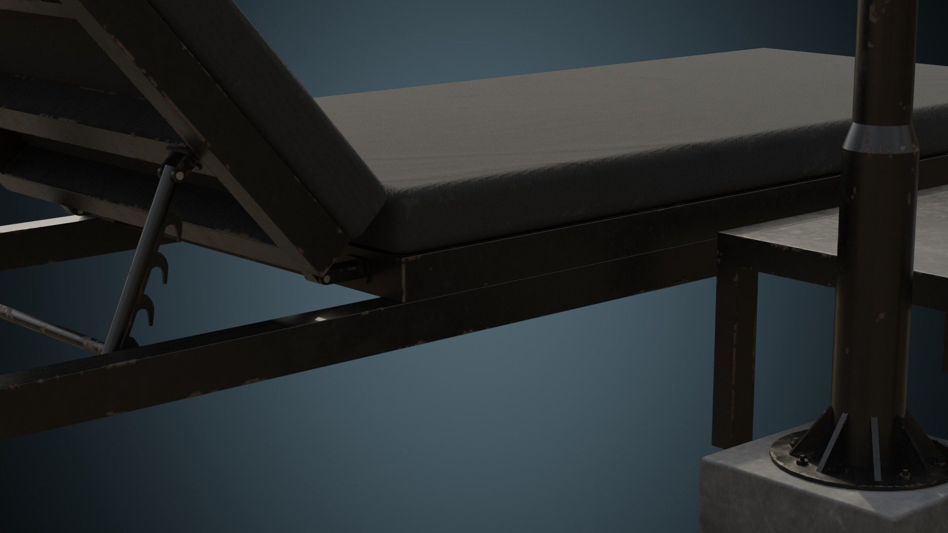 Sun Lounger 2B Low-poly 3D model_8