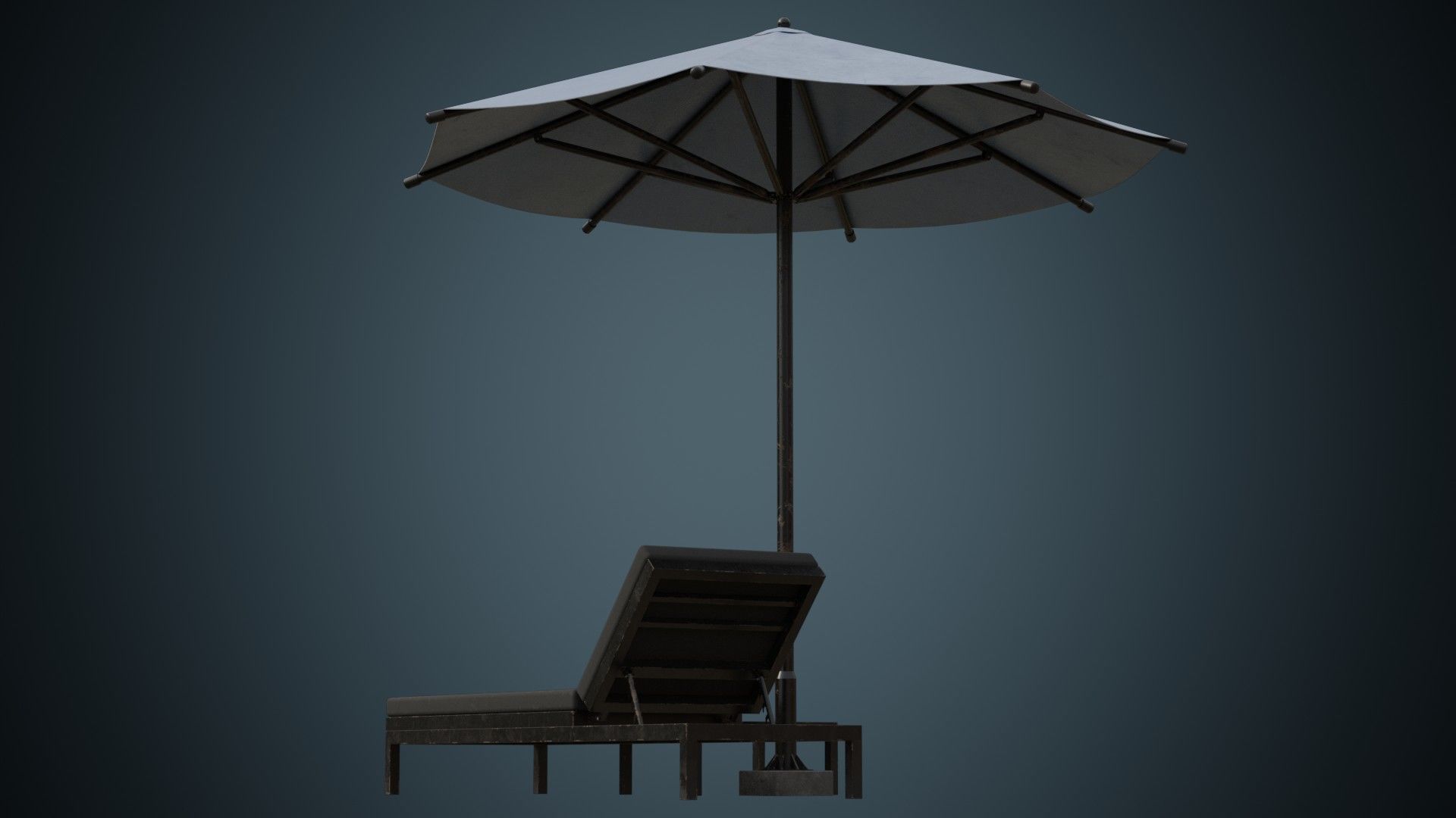 Sun Lounger 2B Low-poly 3D model_6