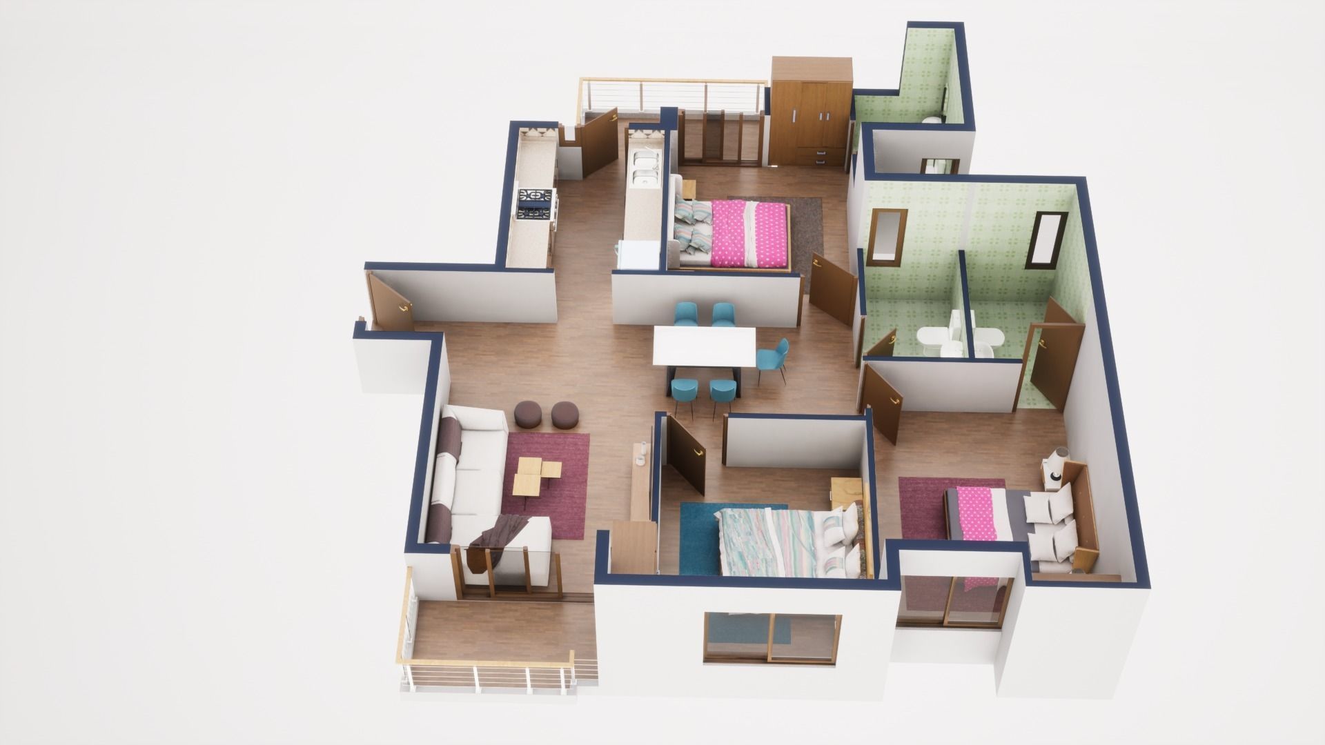 3D Floor Plan Model 50 3D model_3