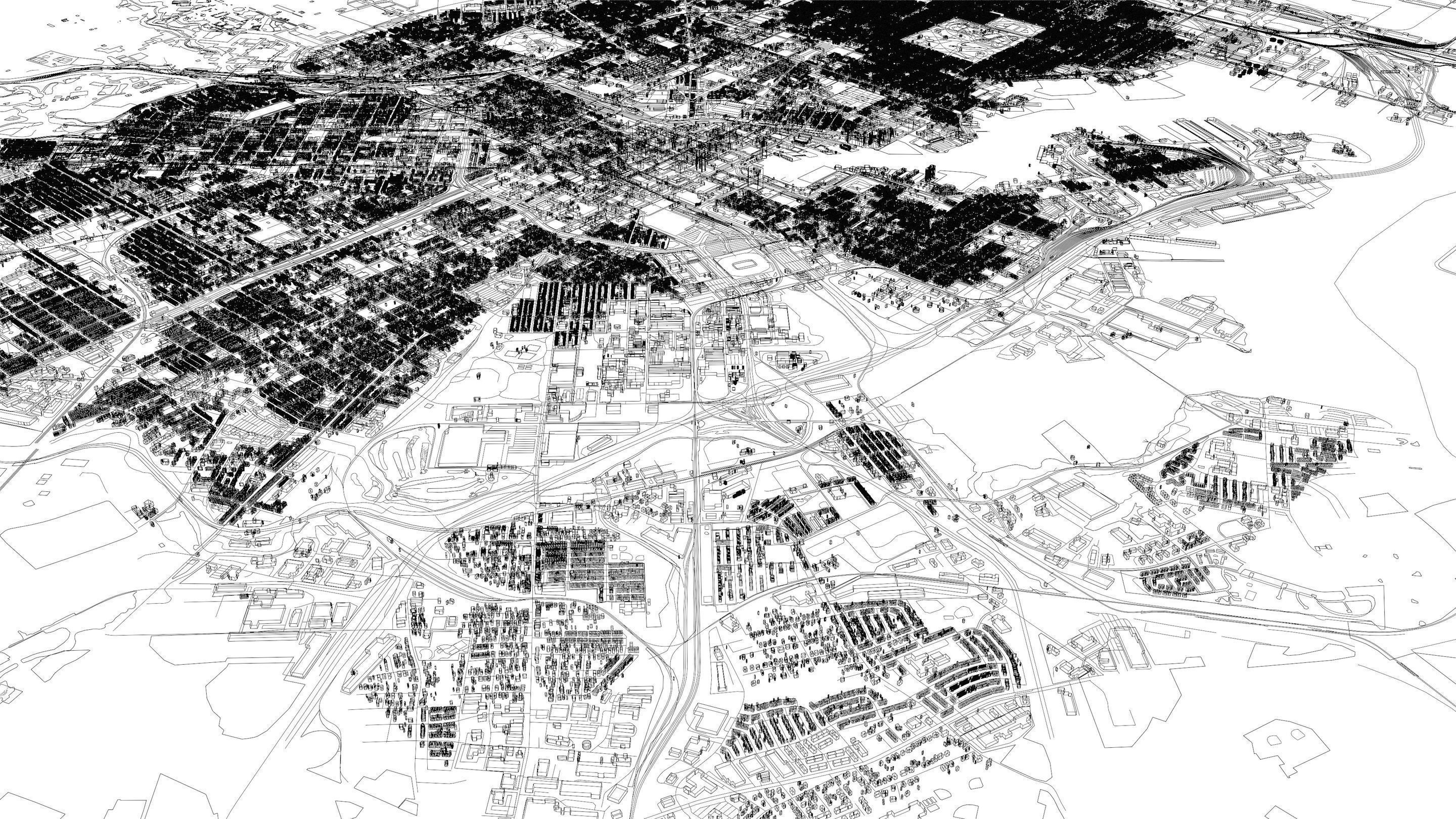 Baltimore USA - Mass buildings 3D model_8