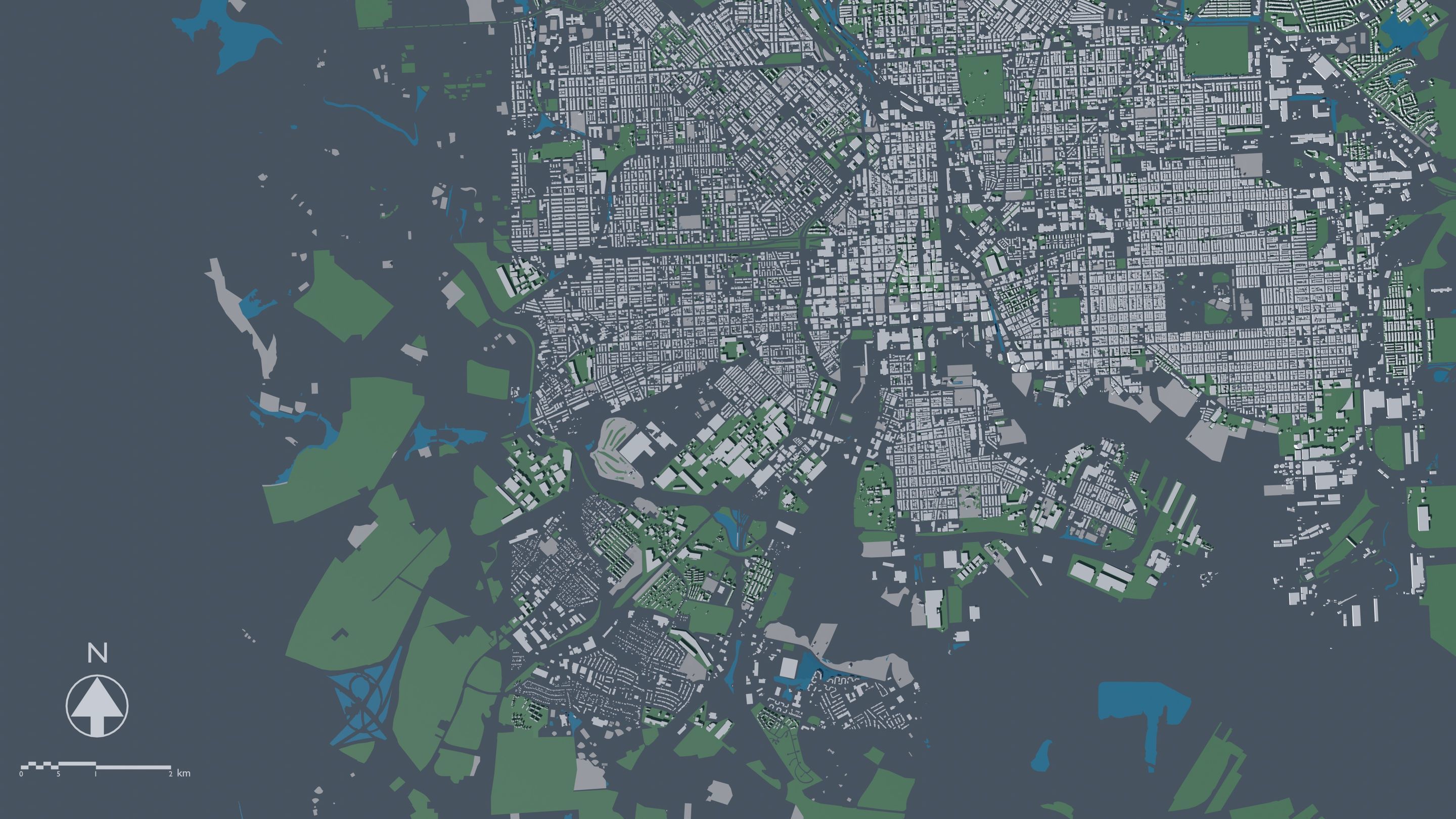 Baltimore USA - Mass buildings 3D model_1