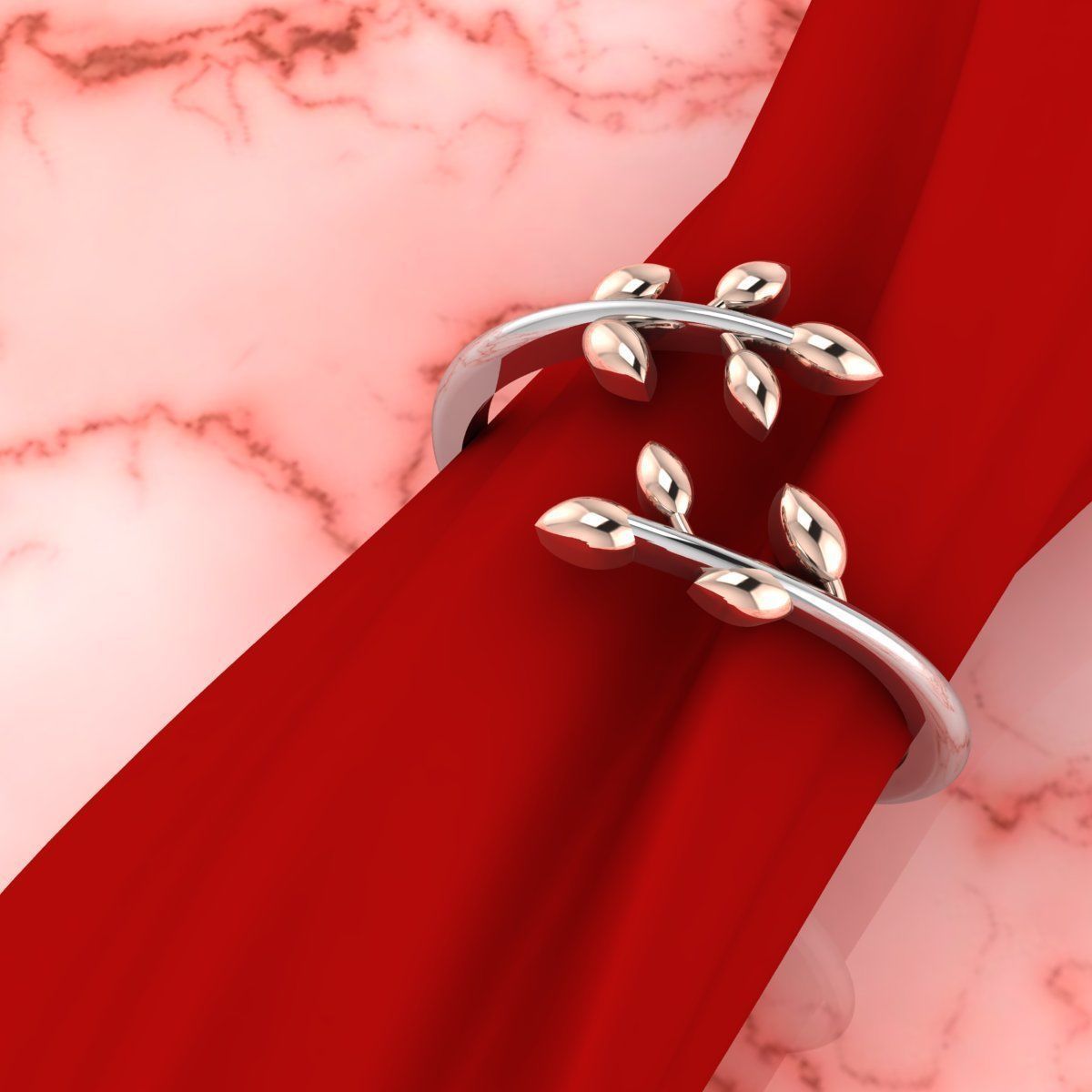 Leaf ring design 3D model | CGTrader