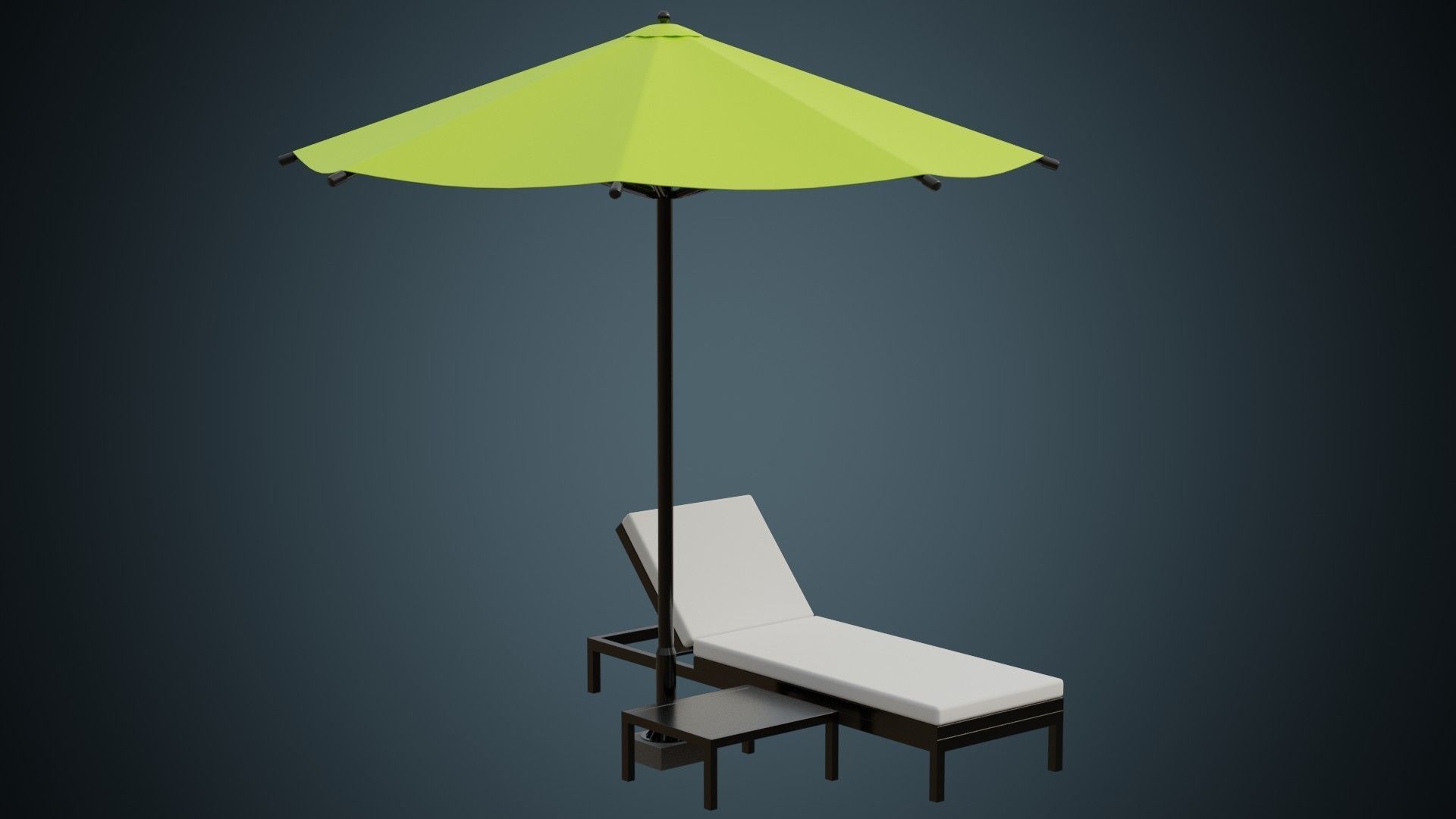 Sun Lounger 2 Basic 3D model_1