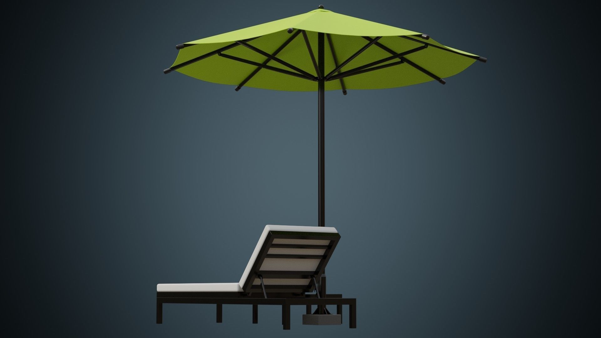 Sun Lounger 2 Basic 3D model_3