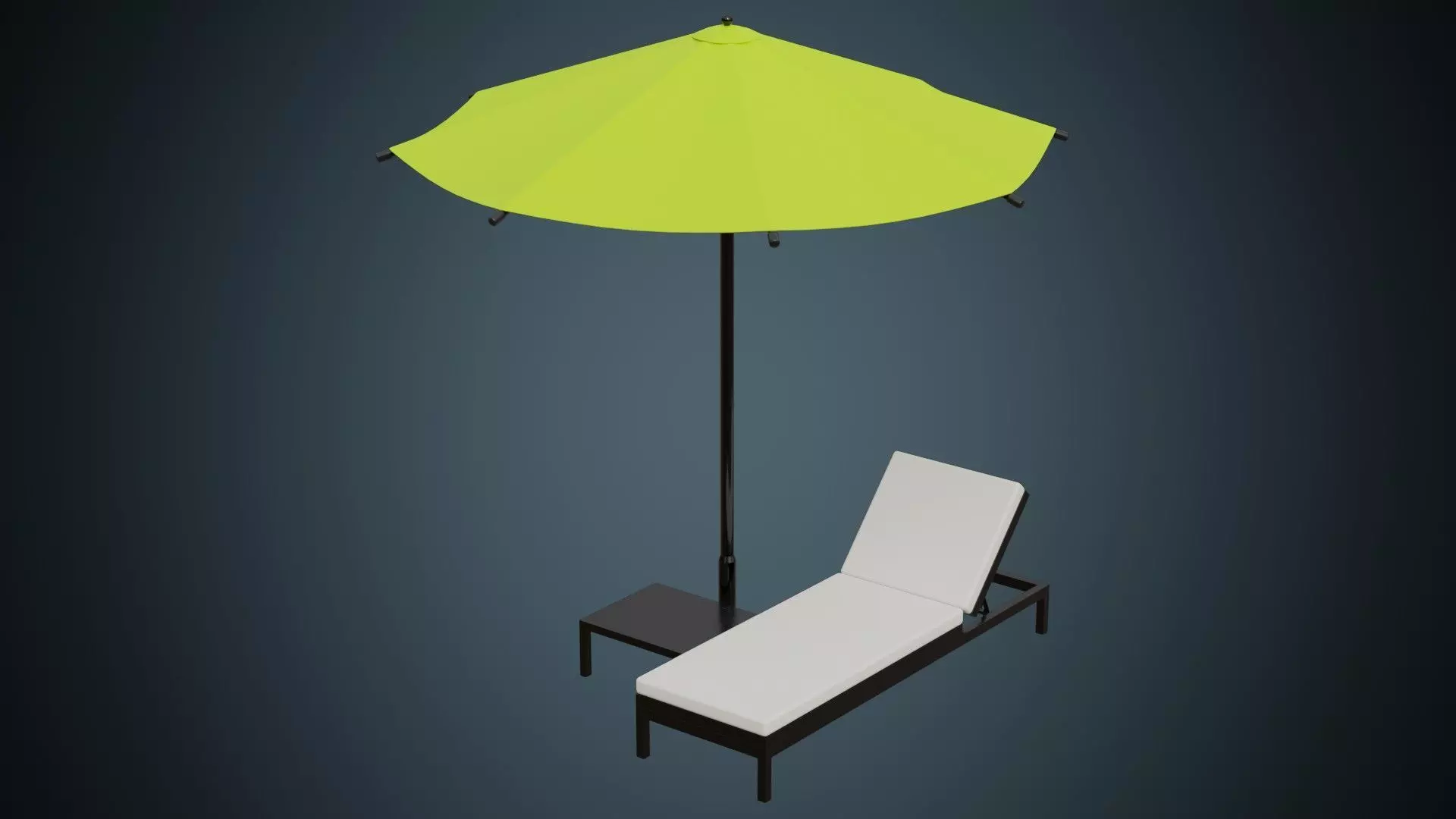 Sun Lounger 2 Basic 3D model_0