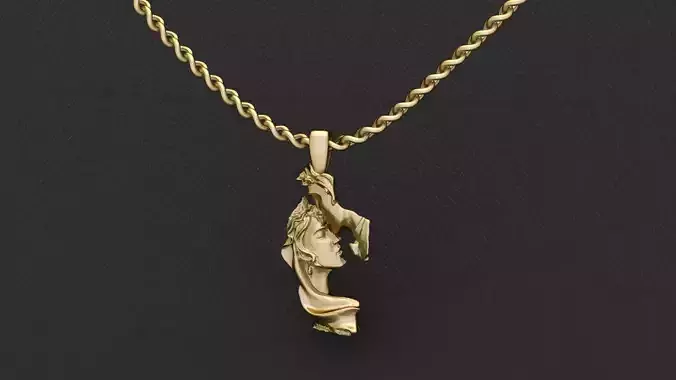 Necklace Kiss Pendant Jewelry