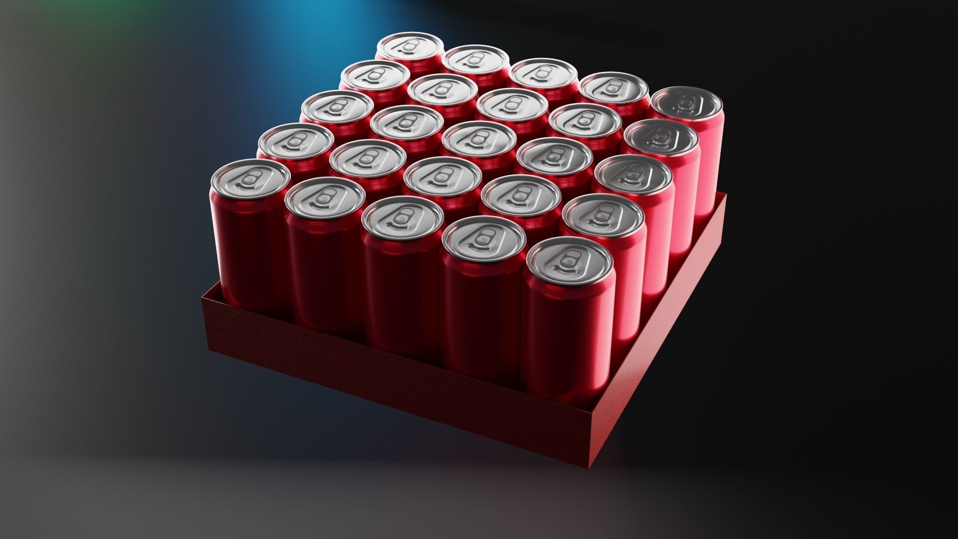soft drink Cans set 3D model_6